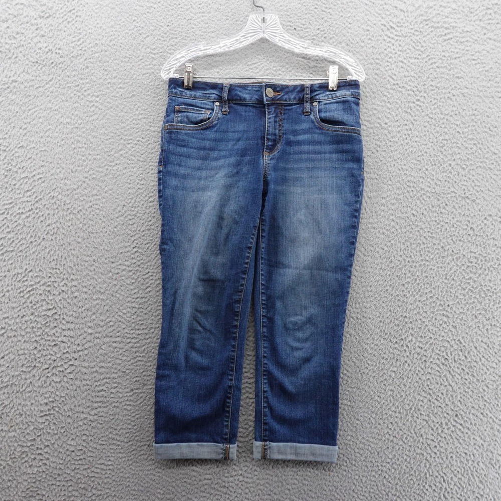 Kut‎ from the Kloth Womens Size 4 Crop Straight Leg Jeans Blue Medium Wash